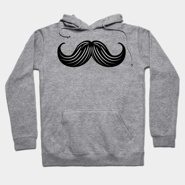 Curly Moustache Hoodie by SWON Design